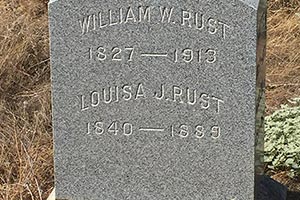 Tombstone of William and Louisa Rust