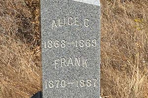 Tombstone of Alice C. and Frank Rust