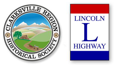 Clarksville Region Historical Society logo and Lincoln Hwy logo
