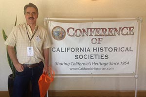 Past CRHS President Jim Vindler at Conference of CA Historical Societies June 23-25, 2016 in Claremont.