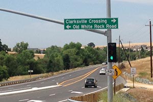 The new Clarksville Crossing sign