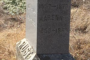 Tombstone at the Rust Family Cemetery