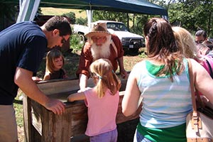 Gold panning with the kids