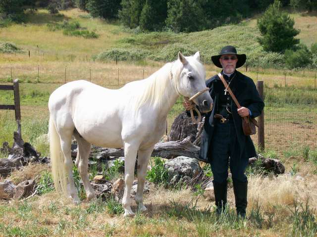 Reverend Cool and his horse, Macho