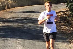 Winner of the Inaugural Lincoln Hwy 8k Fun Run, Brycen Groess